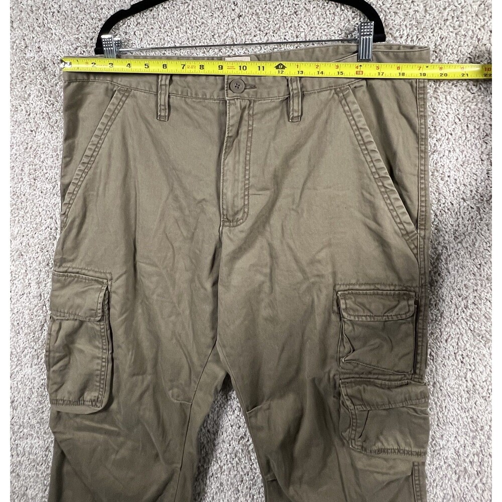 Vintage Y2K Mossimo Cargo Pants Mens 38x30 Khaki Gorpcore Grunge Wide Leg - Picture 2 of 9